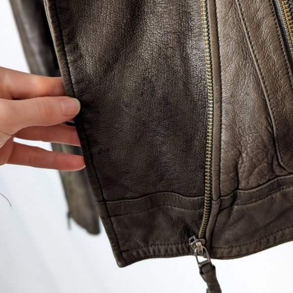 MACKAGE For ARITZIA Kenya Leather Jacket Biker Coat XXS - Picture 16 of 16
